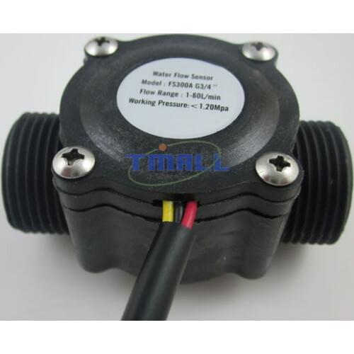 1PC NEW G3/4" Water Flow Hall Sensor Switch Flow Meter Flowmeter Counter DC 5V-24V