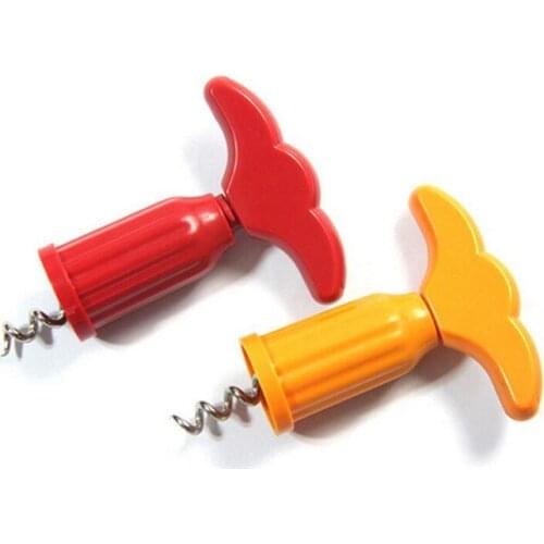 2pcs/lot Plastic Red Wine Opener Corkscrew Wine Bottle Opener Cork Puller Remover Champagne Opener Gadgets Bottle Opener OK 0314
