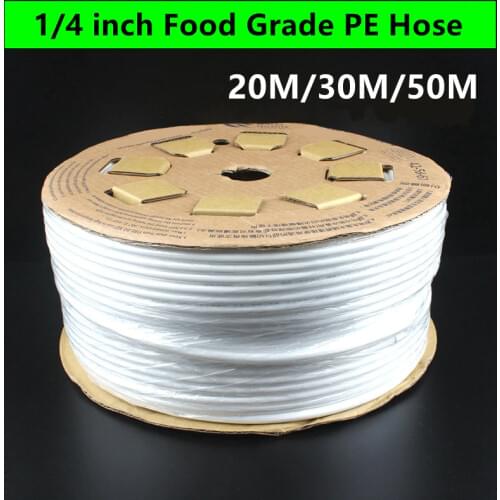 20M/30M/50M 1/4'' Food Grade PE Water Hose RO Water Purifier Filtering Osmosis System High Precision Plastic Water Pipe