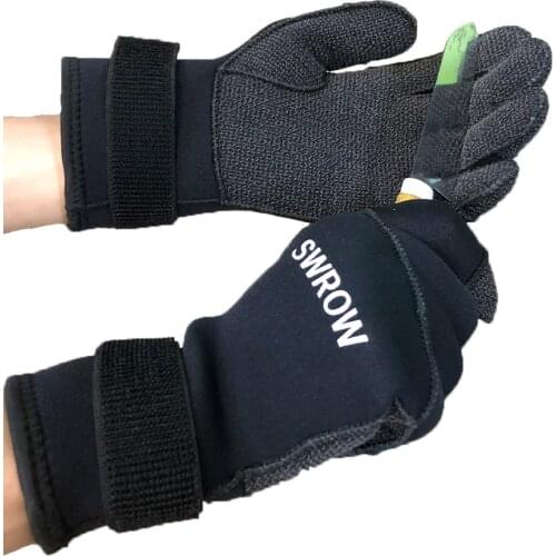 3MM Kevlar Diving Gloves For Underwater Hunting Non-slip Spearfishing Equipment Adjustable Black Gloves