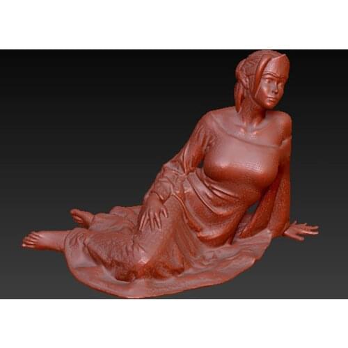 3D carved figure sculpture 3d model for cnc machine in STL file format sexy women