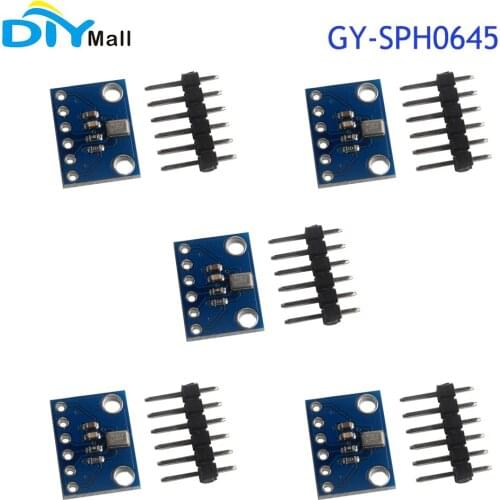 5pcs GY-SPH0645 Digital Sound Sensor Module I2S ISS Interface MEMS Microphone Breakout SPH0645LM4H for Arduino