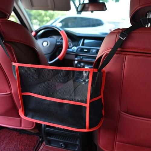Car Storage Bag Large Capacity Elastic Car Mesh Net Bag Between Car Organizer Back Storage Bag Luggage Holder Pocket For Car