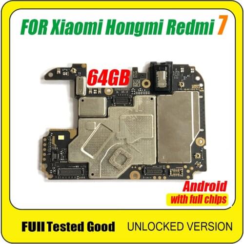 Free Shippping for Xiaomi Hongmi Redmi 7 Motherboard 64GB For HongMi 7 RedMi 7 Unlocked Original Mainboard Logic Board
