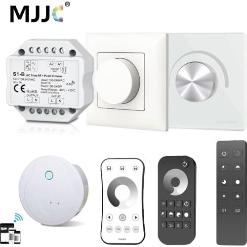 Triac LED Dimmer 220V 230V 110V AC 2.4G Wireless RF Remote Controller Smart Wifi Dimmer for Single Color Dimmable LED Bulb Lamp