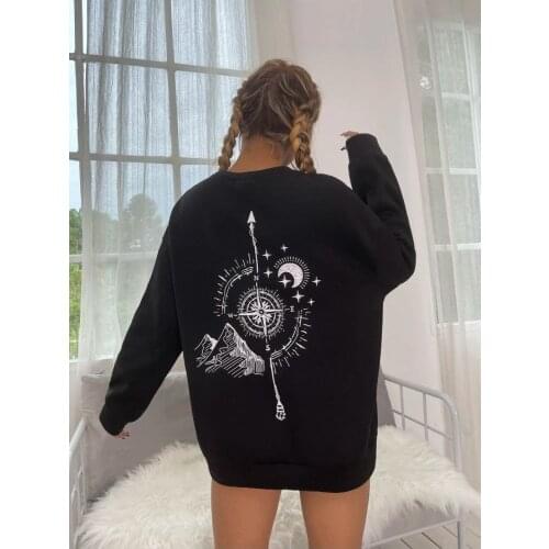 Black Sokak Women's Sweatshirts With Print
