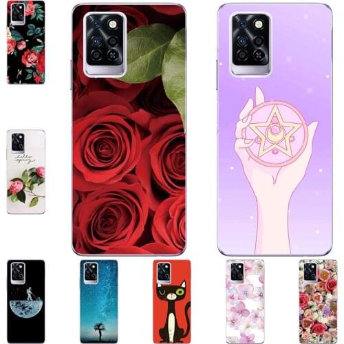 I am alone Phone Case For Infinix Note 10 10 Pro 2021 6.95 inch Bags Fashion Luxury Color Cartoon Printed Paint Mobile