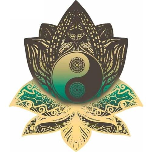 Interesting Mandala Ying Yang Car Sticker Accessories Car Styling Decal Vinyl Window Cover Scratches Waterproof PVC 13cm*11cm