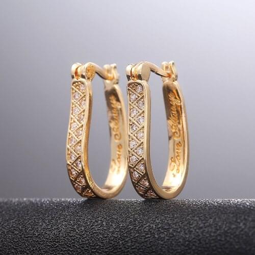 JK Fashion Women Hoop Earring Wedding Engagement Dance Party Gorgeous Girl Earrings Simple Stylish Accessories New Drop Ship