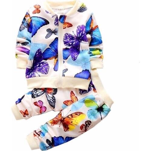 Baby Boys Girls Clothes Suit Children Cartoon Jacket Pants 2Pcs/Set Spring Autumn Toddler Casual Clothing Infant Kids Tracksuits