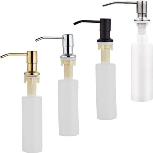 Kitchen 304 Stainless Steel Soap Dispenser Sink Liquid Soap Manually Press Soap Dispenser Kitchen Accessories