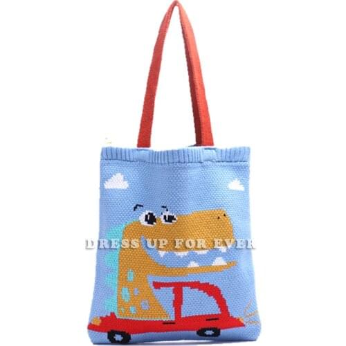 Fashion Lady Knitting Chic Tote Shoulder Bag Women Laziness-Style Crochet Woolen Shopper Top-handle Bag Female Daily Handbag