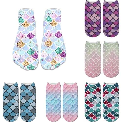 Fashion Happy Funny 3D Printed Short Socks For Women socks Novelty Socks Cute Low Cut Ankle Socks 5ZWS41
