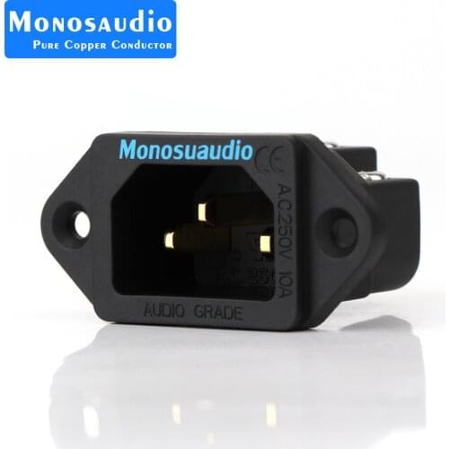 Monosaudio IB70(G) Pure Copper gold plated AC IEC Inlet Socket audiophile Power IEC320 Mains connector C14 Power Socket