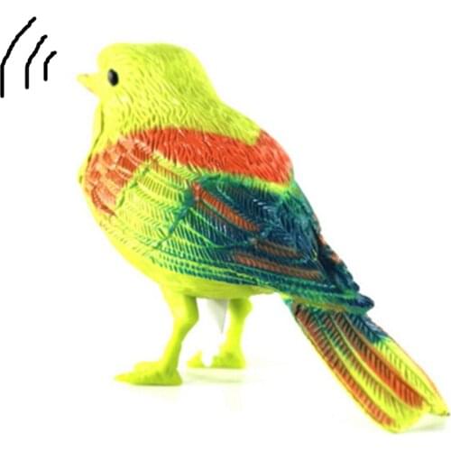 Voice Control Music Bird Toy Simulation Cute Sing Song Bird Toy Doll 2017 Funny Electronic Pet Cage Decoration Toys Morning Bird
