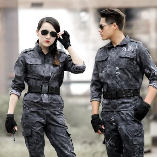 New Design Military Uniforms Tactical Army Clothing Women Men Camouflage Combat + Pants Outdoor Training Sportswear