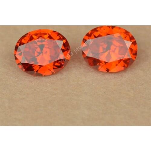 Wholesale 2*3~13*18mm Oval Shape Brilliant Cut Light Orange Loose CZ Stones Beads Synthetic Cubic Zirconia Gems For Jewelry DIY