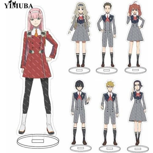 DARLING in the FRANXX Cosplay Stand Model Zero Two Hiro Ichigo Kokoro Anime Figure Collection Bedroom Study Decor Gift for Fans
