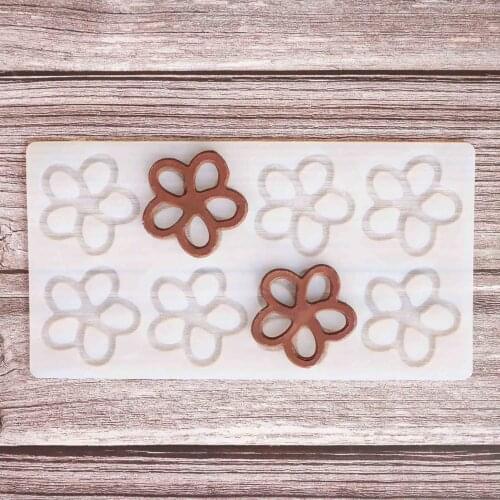 Hollow Flowers Shape Chocolate Stencil Mold Sharp End Stripe Shape Transfer Sheet Cake Edge Decoration Silicone Chablon