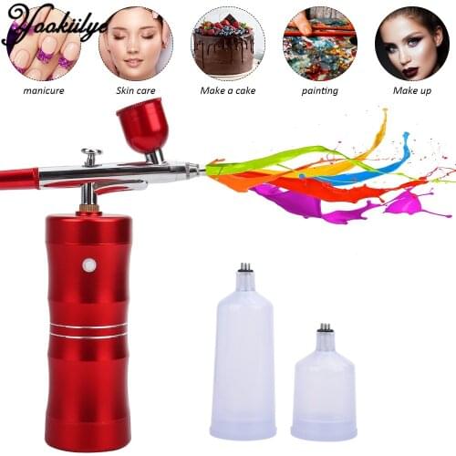 Portable Mini Airbrush Set Water Oxygen Injector Face Sprayer Air Compressor Kit Airbrush Set Art Painting Spray Makeup Tools