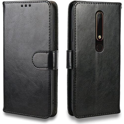 Luxury Case For Nokia 2.1 3.1 5.1 6.1 7 7.1 8.1 Plus Case Flip leather Wallet Card Slot silicone Cover Phone