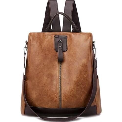 Women Retro Backpack Design Students Large Capacity Classic Schoolbag Fashion Multifunctional Female Travel Bagpack