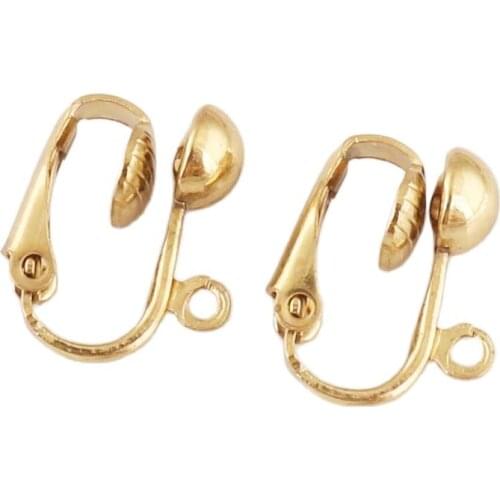 Earrings ear clip 16*10mm Gold Metal Jewelry Accessories for Jewelry Making Ear Clip Earring Necklace Women Accessories DIY