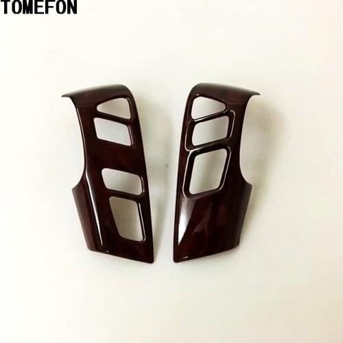 TOMEFON Wood Pattern For Nissan Armada Patrol Royale Nismo Infiniti QX56 QX80 Y62 2010-2018 ABS Steering Wheel Trim Sticker