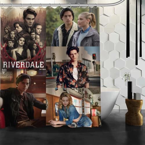 Riverdale TV Shower Curtain Polyester Fabric Print Bath Curtains For Bathroom Waterproof Bath Curtain Hook Modern Eco-Friendly