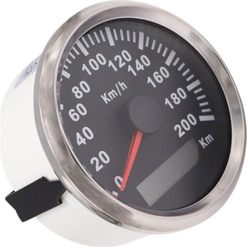 85 mm Waterproof GPS Speedometer Gauge Boat Car Speed Meter 120 km/h 200 km\h Motorcycle Speedometer with Red Backlight