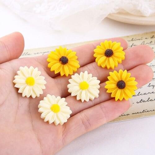 10pcs Korean Style 2019 New Fashion Earrings For Women daisy sun flower resin patch earrings hairpin hair accessories material