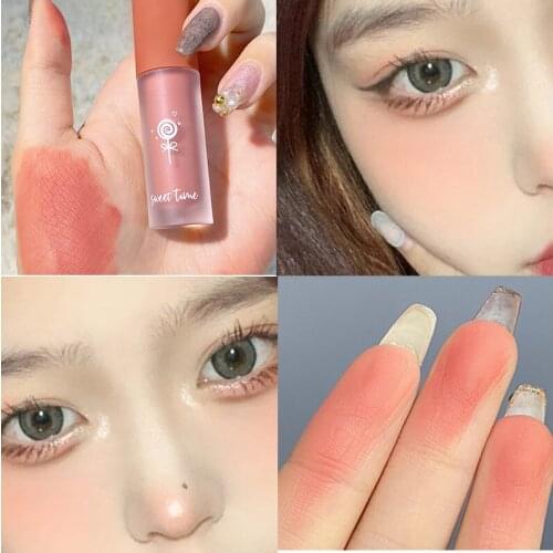 Liquid Blush Mud Matte Velvet Repair Bright Skin Red Rouge Makeup Beauty Cosmetics Face Contour Shadow Cheek Blusher TSLM2