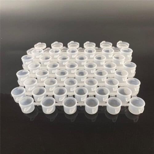 1Pcs White 6 Joint 3ml Plastic Pigment Container Box Painting Acrylic Paint Supplies for Drawing Art