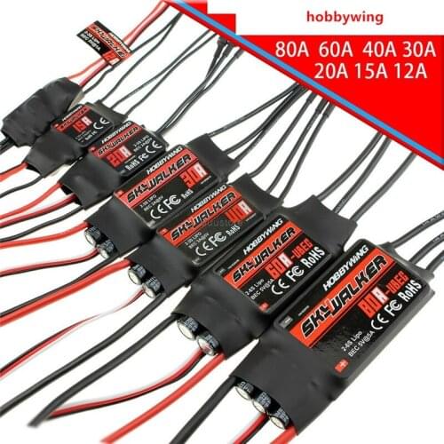 2021 NEW Hobbywing Skywalker 15A 20A 30A 40A 50A 60A 80A ESC Speed Controller With UBEC For RC Fix-wing Airplanes Fpv drone boat