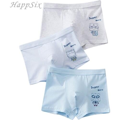 3Pieces/lot Baby Underwear Autumn Summer Boys Clothes Cotton Boxer Shorts Newborn Baby Underpant kids Clothes Blue pray