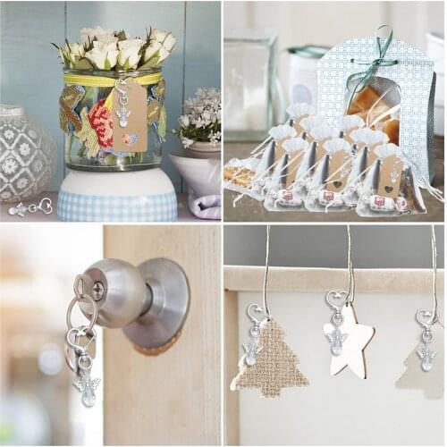 Guardian Angel Wings Keychain Baby Full Moon Baptism Gifts Wedding Birthday Party Party Packaging Biscuit Bag Pendant