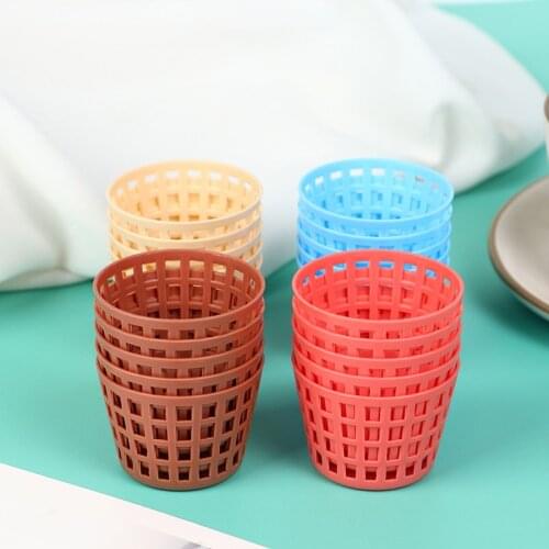 5Pcs 1:12 Dollhouse Miniature Storage Basket Laundry Basket Doll Fruit Vegetable Food Storage Basket Doll House Miniature Decora