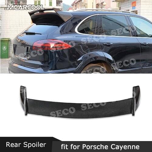 Fit for Porsche Cayenne 958 SUV 4 Door GTS S Sport 2015 - 2017 Rear Spoiler Carbon fiber window Roof Wings Boot Middle Spoiler