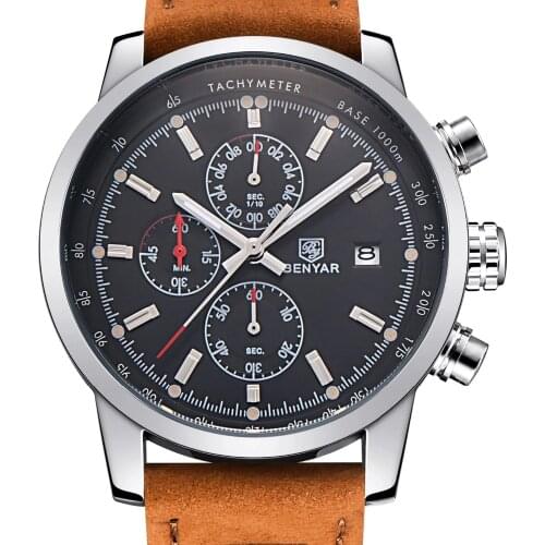BENYAR Fashion Chronograph Sport Mens Watches Top Brand Luxury Quartz Watch Reloj Hombre 2019 Clock Male hour relogio Masculino