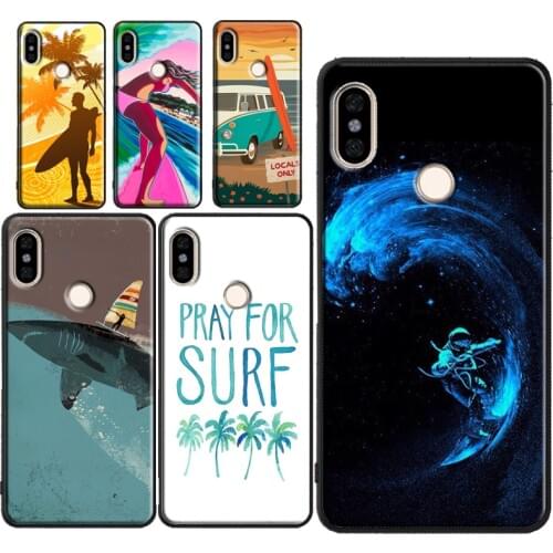 Surfing Sea Beach Surfboard Wave For Xiaomi Mi Note 10 Lite A3 9T Case For Redmi Note 9 Pro 8 7 8T 9S 9A 9C For POCO X3