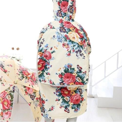 Kids Raincoats For Girls Hooded Cute Big Flower Kid Rain Coat With Backpack Pvc Glue Windproof ChildrenS Raincoat Travel Poncho