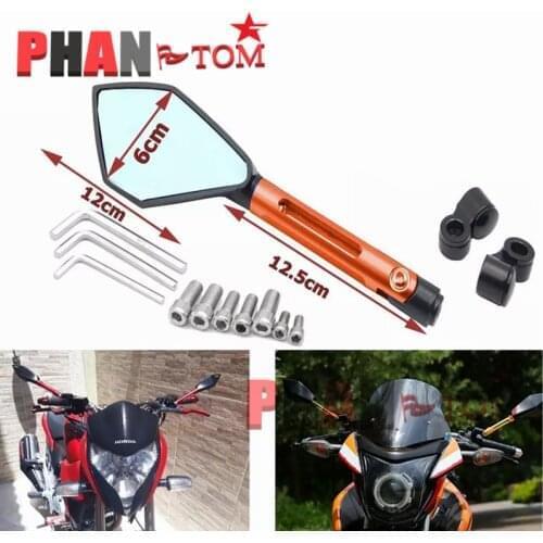 For duke 390 125 200 1290 exc 450 250 300 125 1190 Motorcycle Accessories 8mm 10mm Universal Rear View Mirrors Blue Glass