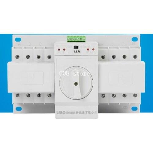 Micro break double power automatic switch, Q3-63A/4P switch, standby switch, double power supply