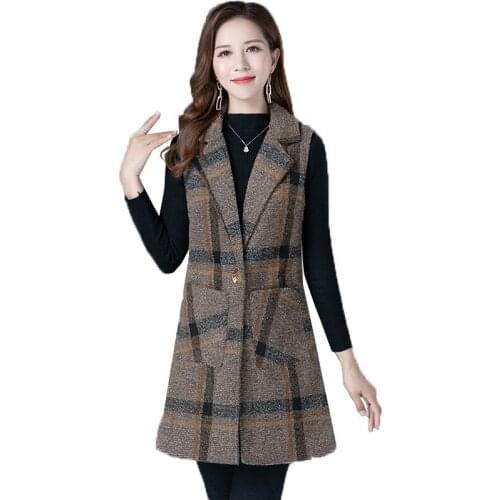 Plus Size 5XL Elegant Fashion Moms Vest Long Red Womens Sleeveless Jacket Cotton Womens Vest Feminine Coat Long Waistcoat