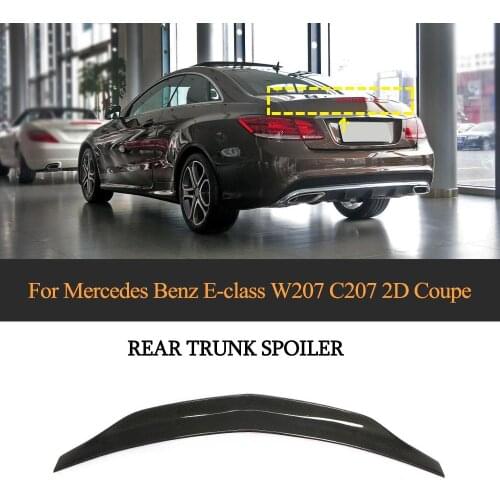 Car Rear Spoiler Wing for Mercedes Benz E Class W207 Coupe 2009 - 2014 Carbon Fiber Rear Trunk Wing Spoiler Boot Lid