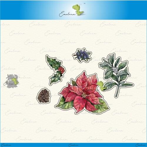 Poinsettia metal cutting dies 2021 new diy molds Scrapbooking Paper Making die cuts crafts