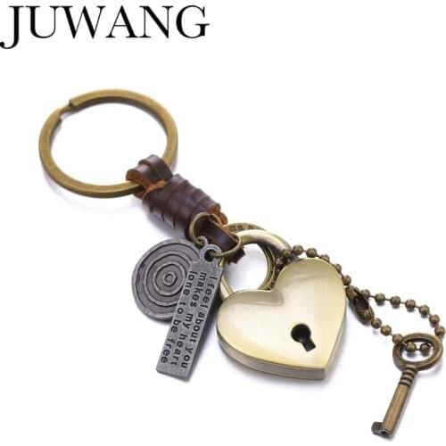 JUWANG Trendy Key Chain Hooks Jewelry Accessories Handmade DIY Copper Pendant Key Chains Key Ring For Key Car Bags Decorations