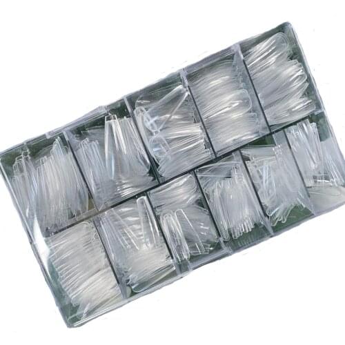 Clear/Natural XXL Long Coffin Nail Tips -Press on Nails - 500 Pcs - Full Coverage - Fast Shipping - False Nails - DIY Nails ,G4