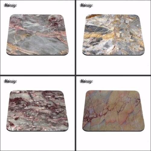 New Design Modern Faux Gold Glitter Marble Unique Desktop Pad Mousepads Computer Animation Round Mouse Mat Rectangular Mice Pad