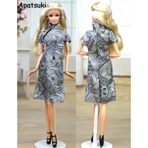 Doll Clothes Handmade Chinese Traditional Dress Qipao Vestido Dress For Barbie Doll Clothes Cheongsam Unique Evening Dresses